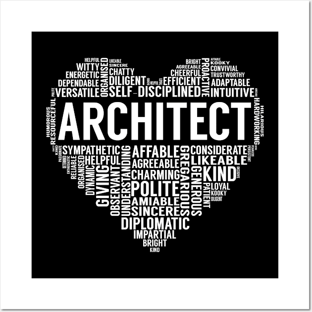 Architect Heart Wall Art by LotusTee